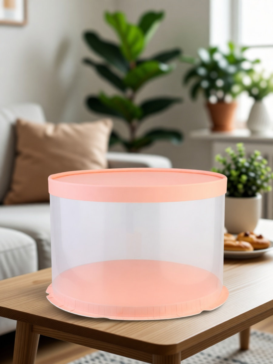 Cookies Pack - 1Pcs Cake Box Paper Lid Plastic