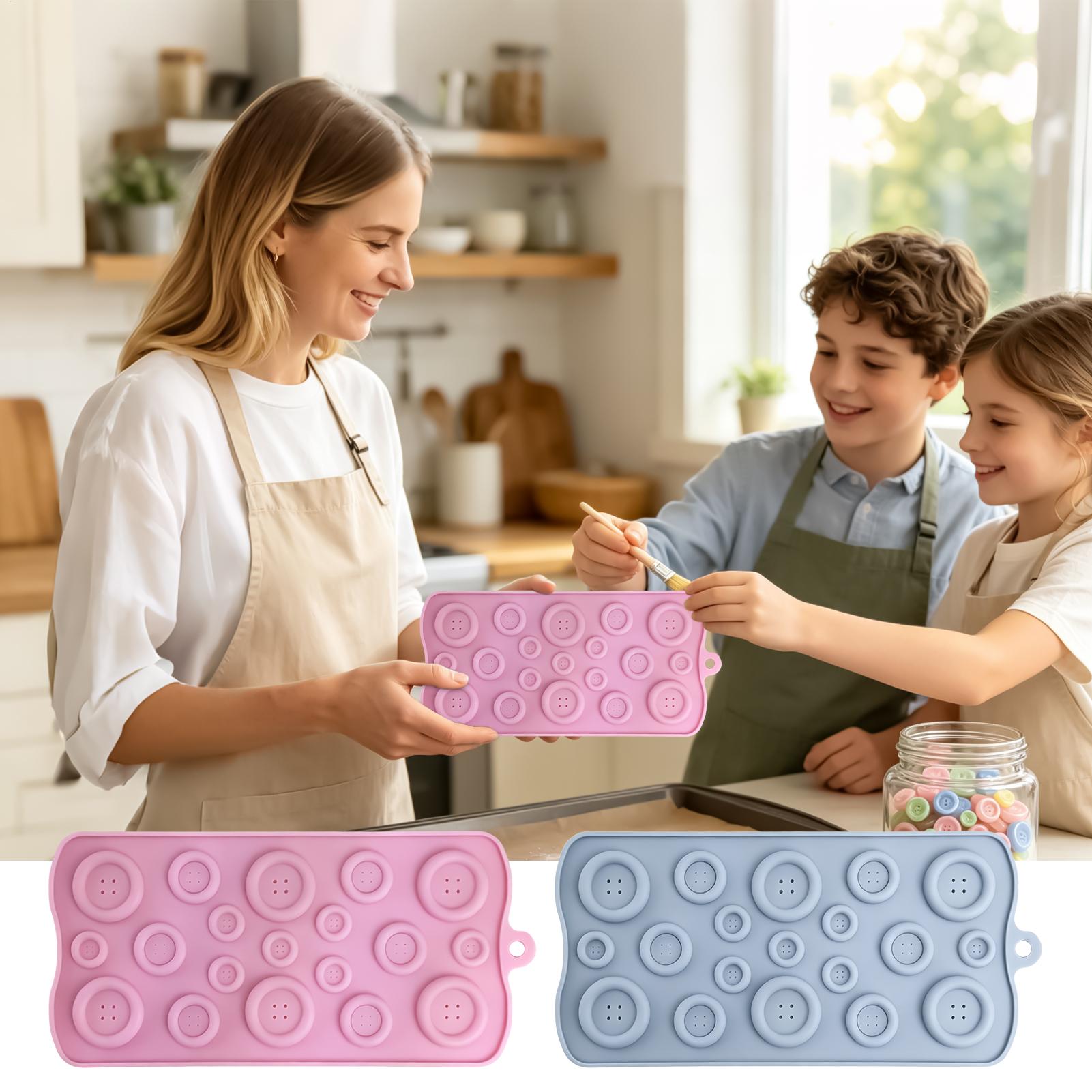 Gummy Candy - 19 Cavity Button Chocolate Mold, Food