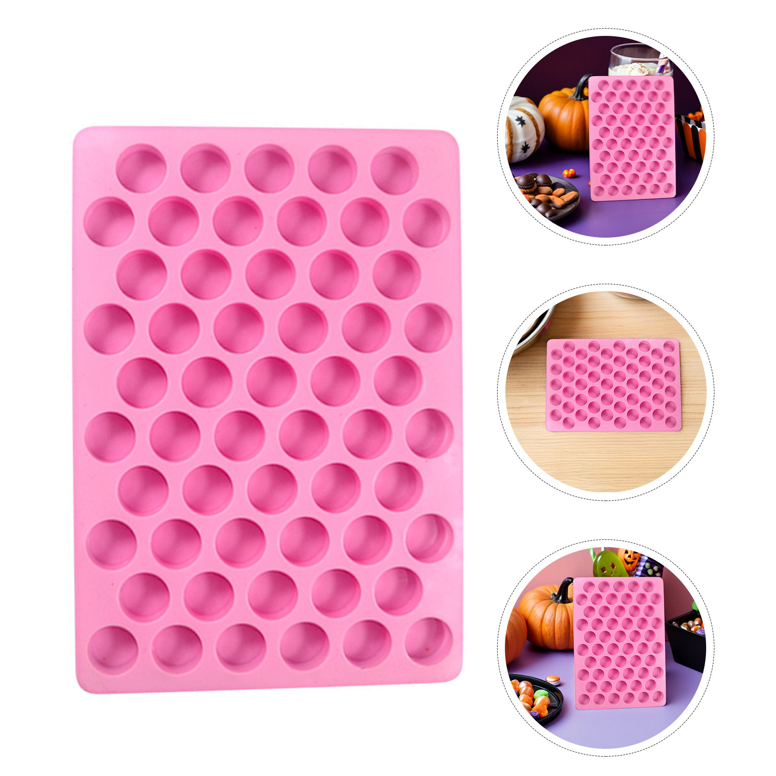 Gummy Candy - 2Pcs Silicone Circle Molds Diameter 2Cm