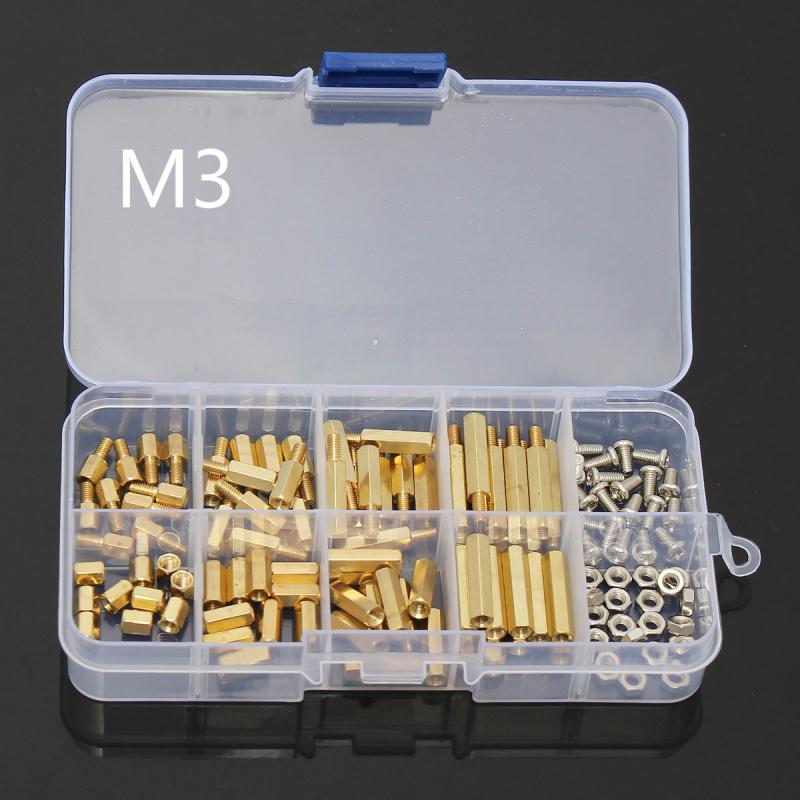 Nuts Mix - 120pcs M3 Male Female Brass Hex
