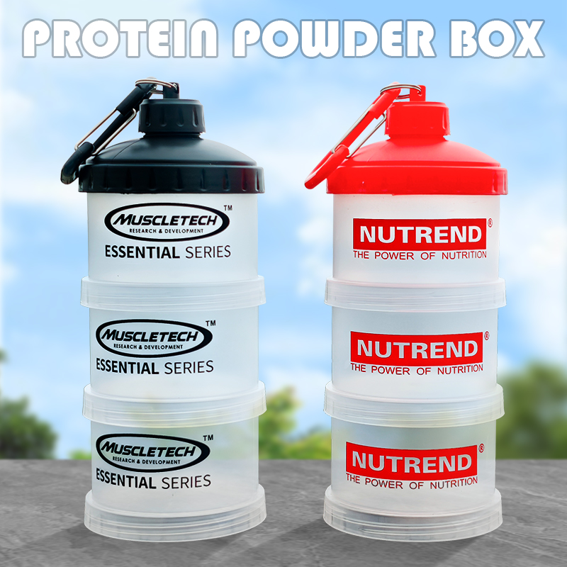 Healthy Snacks Food - 3-layer Portable Protein Powder Box Funnel