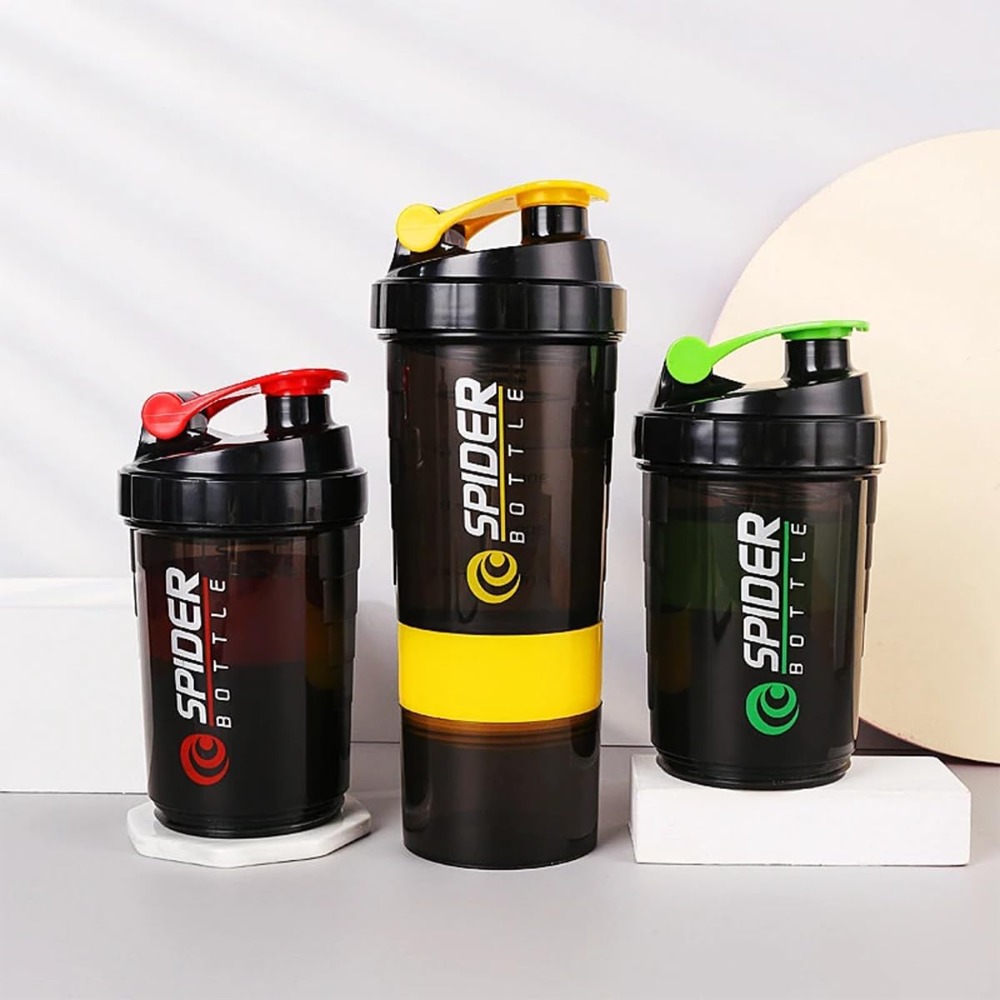 Protein Bar - 3 Layers Shaker Protein Bottle Powder