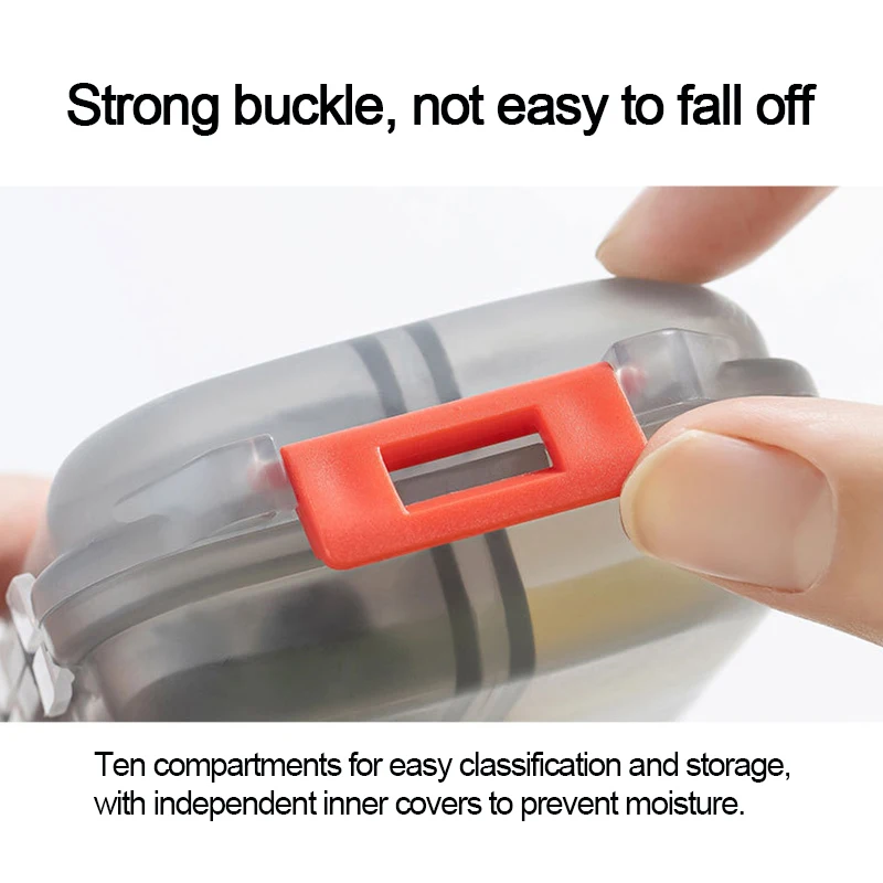 10 Compartments Travel Pill Or - Seaweed Snack recension och pris