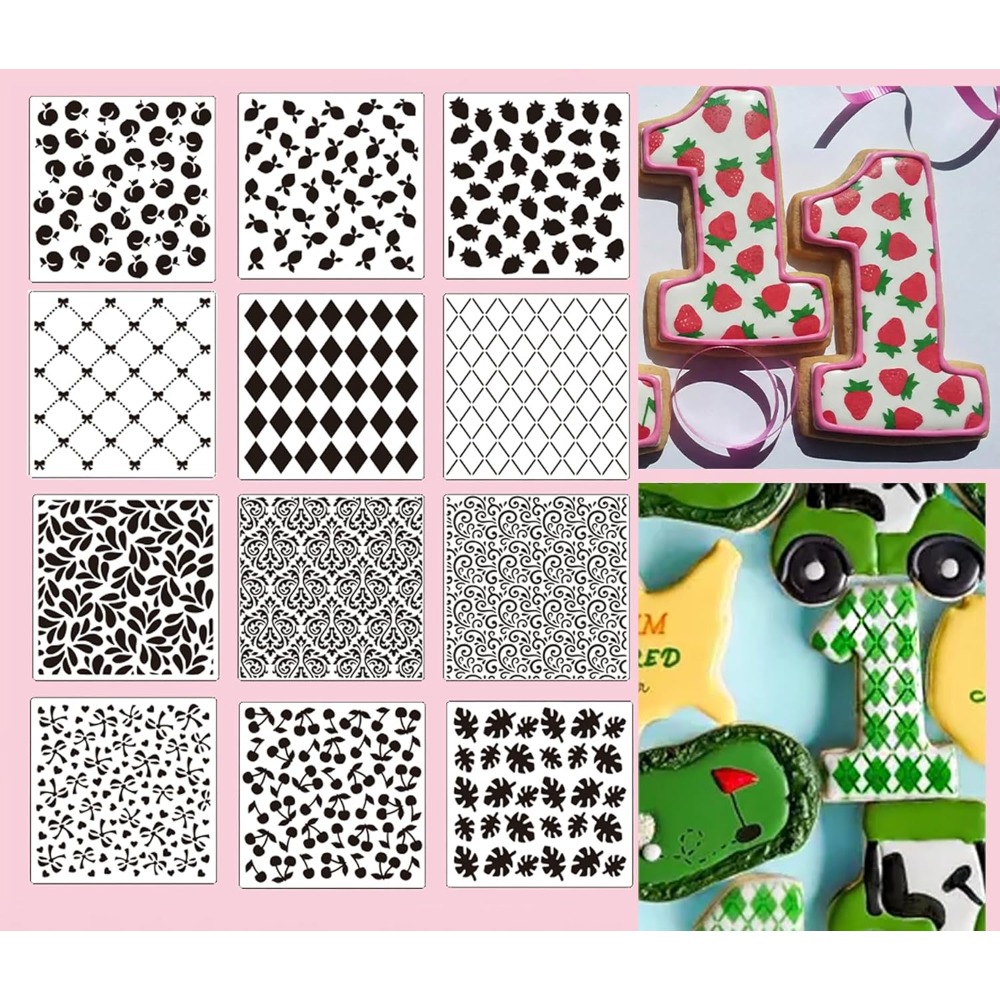 12-Pack Cookie Stencils Set Fl - Cookies Pack recension och pris