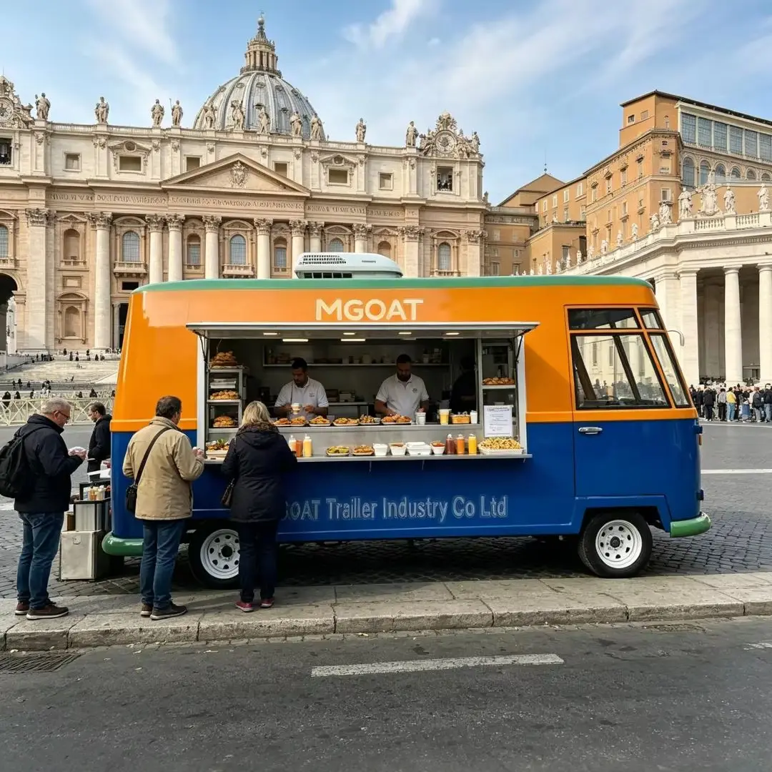 Commercial Mobile Food Van wit - Food Snacks Catering recension och pris