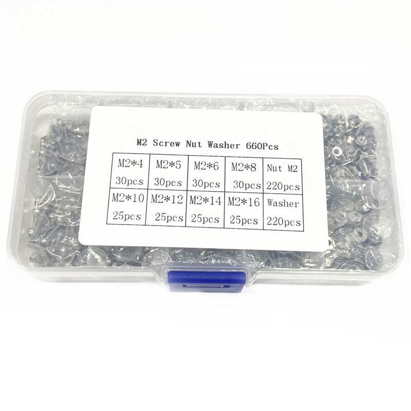1 Box/660PCS M2*4 5 6 8 14 16M - Nuts Mix recension och pris