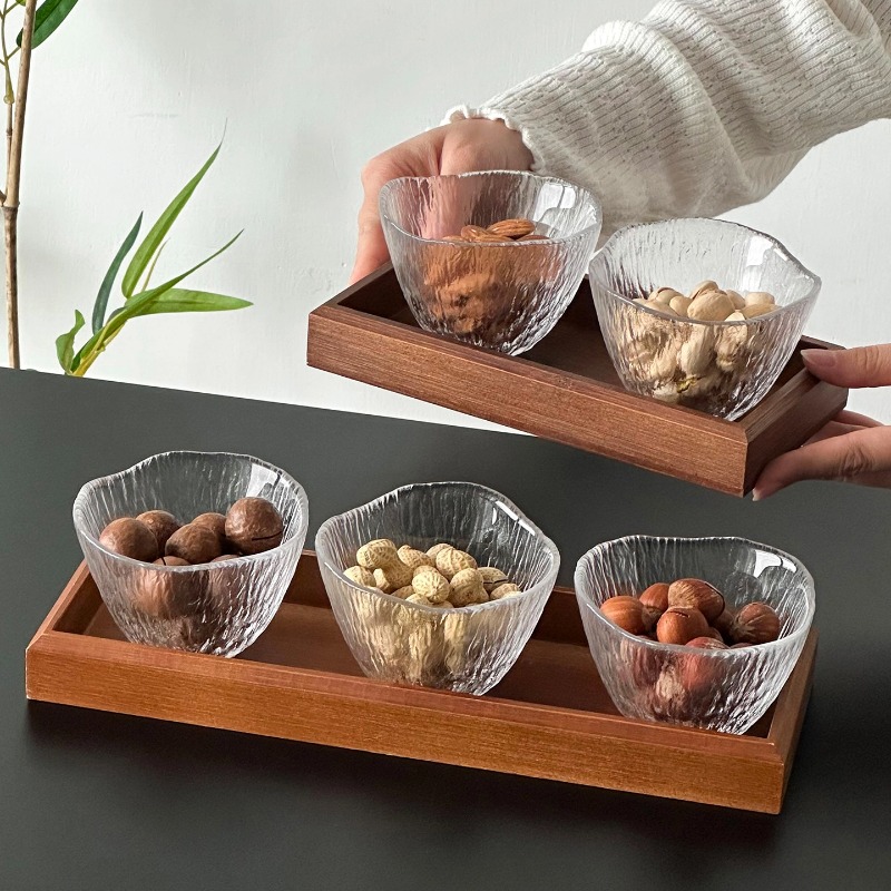 Clear Glass Cups Divided Nut T - Dried Fruit recension och pris