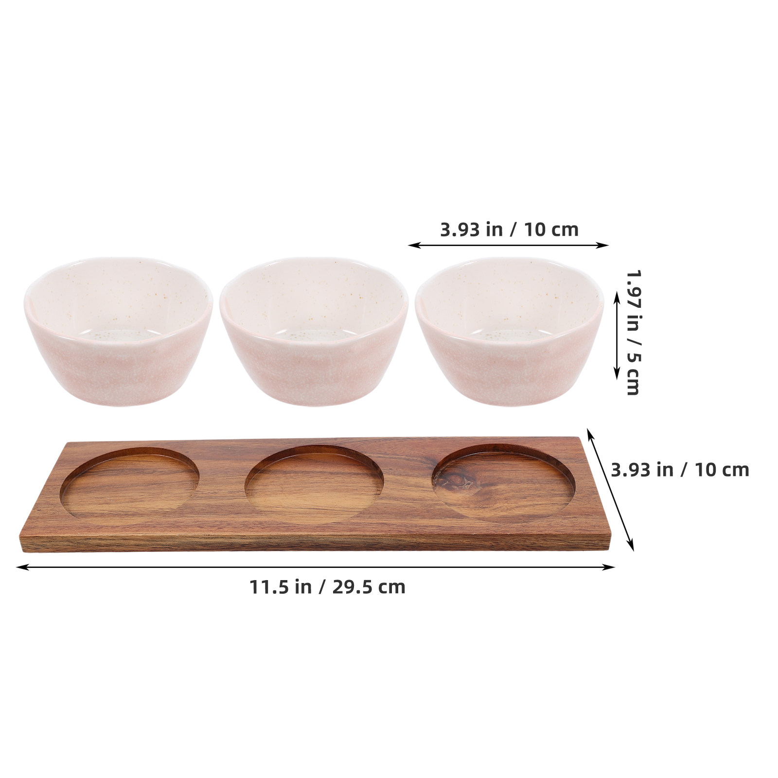 1Set Ceramic Snack Bowls Wood  - Dried Fruit recension och pris