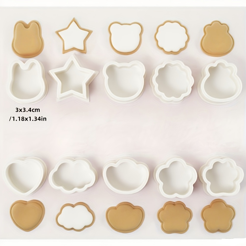 10Pcs Cookie Biscuit  Cutters  - Cookies Pack recension och pris