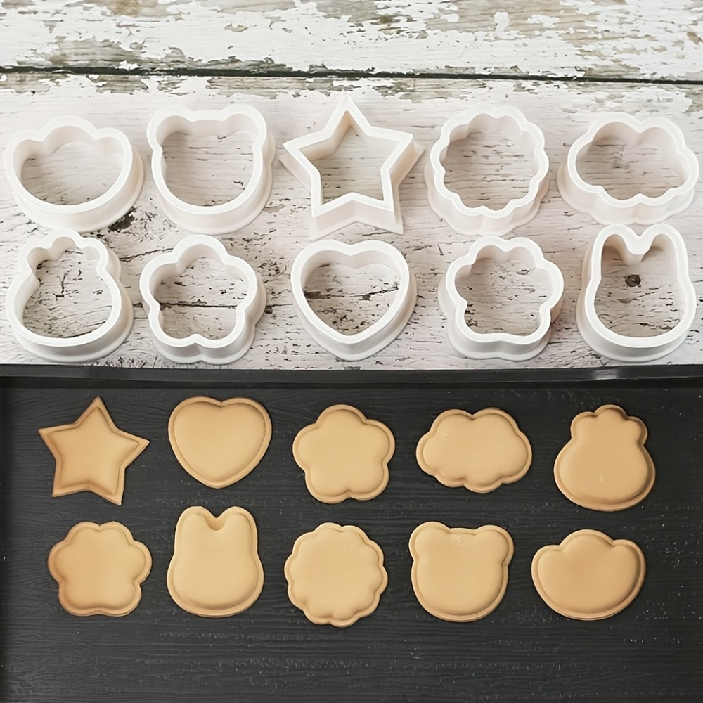 10Pcs Cookie Biscuit  Cutters  - Cookies Pack recension och pris