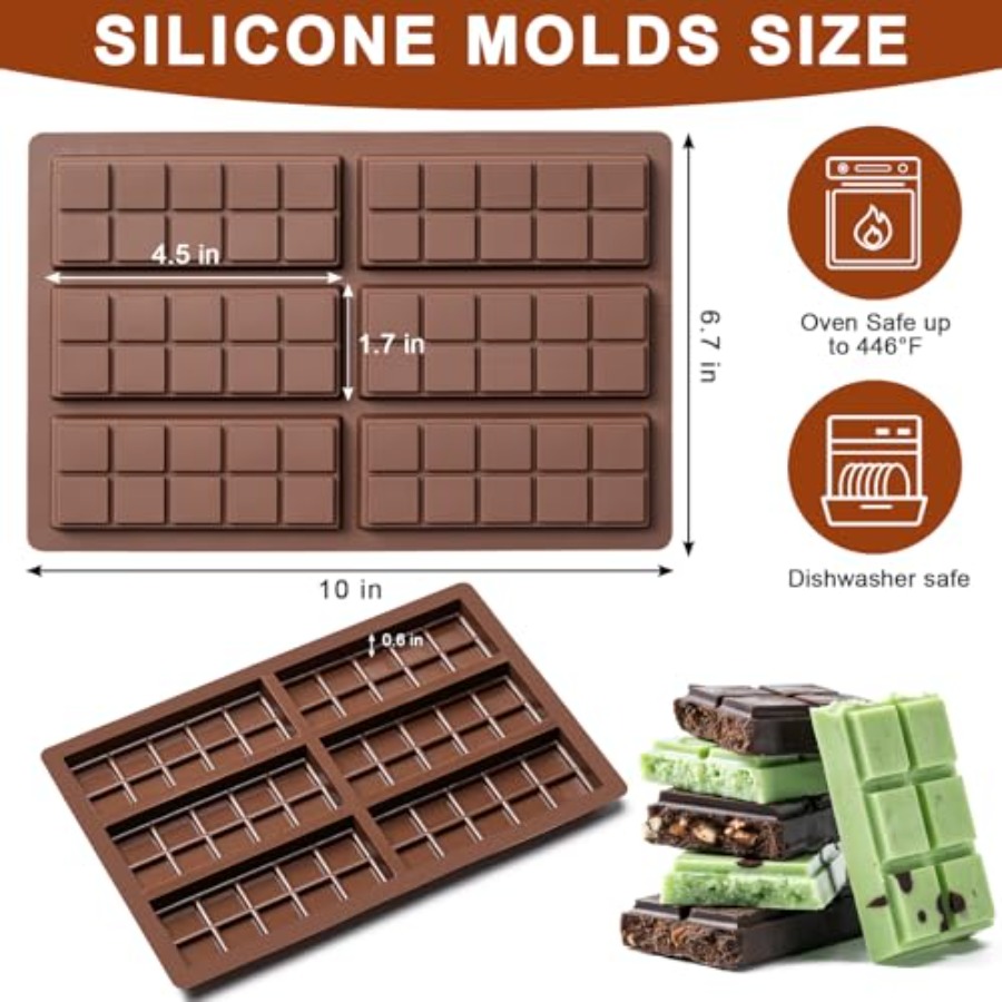 Chocolate Bar Mold Non-Stick C - Chocolate Snack recension och pris