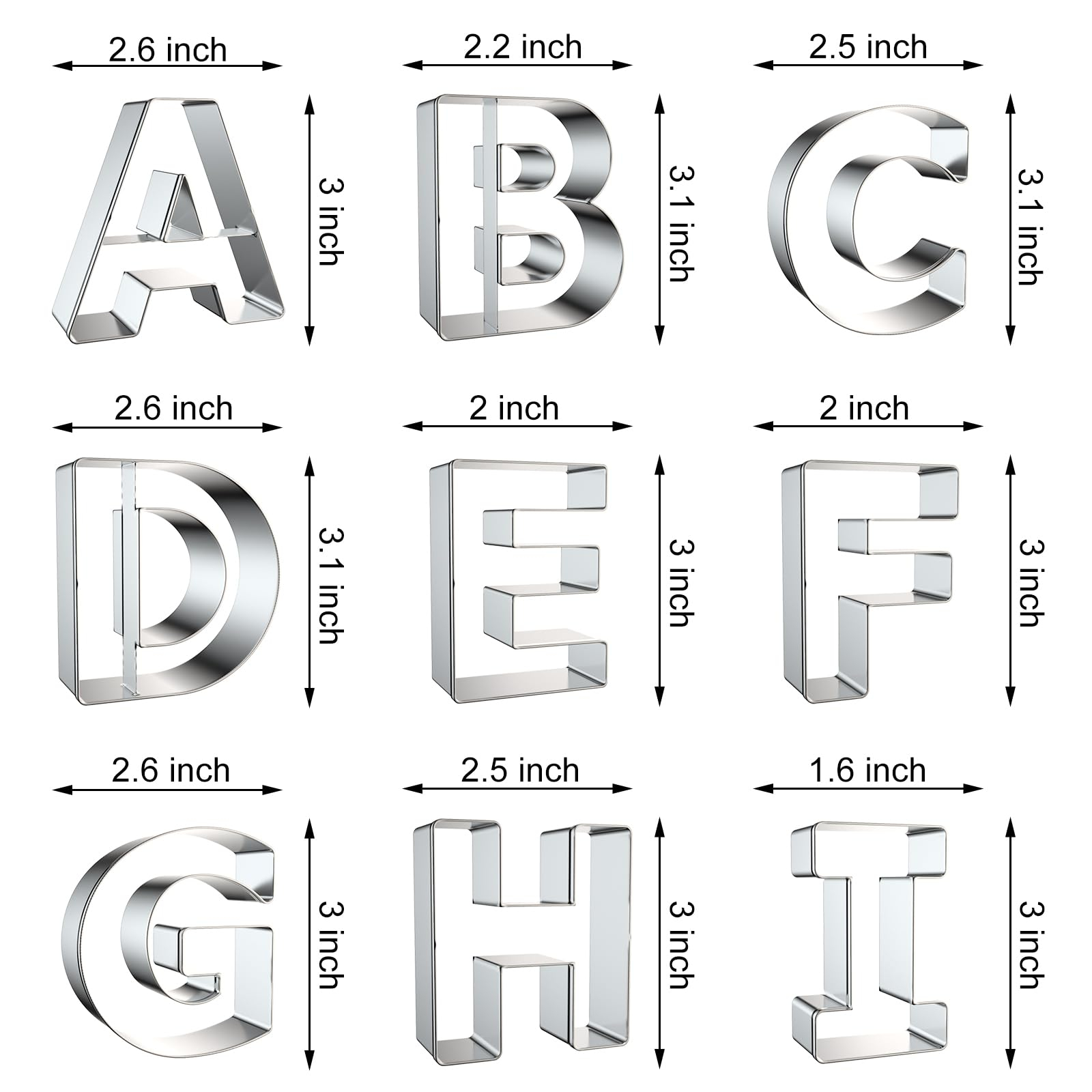Letter Cookie Cutters Shapes - - Cookies Pack recension och pris