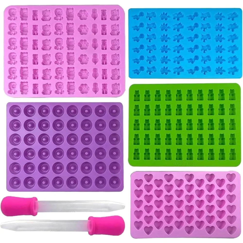 5Pcs Candy Silicone Moulds wit - Gummy Candy recension och pris