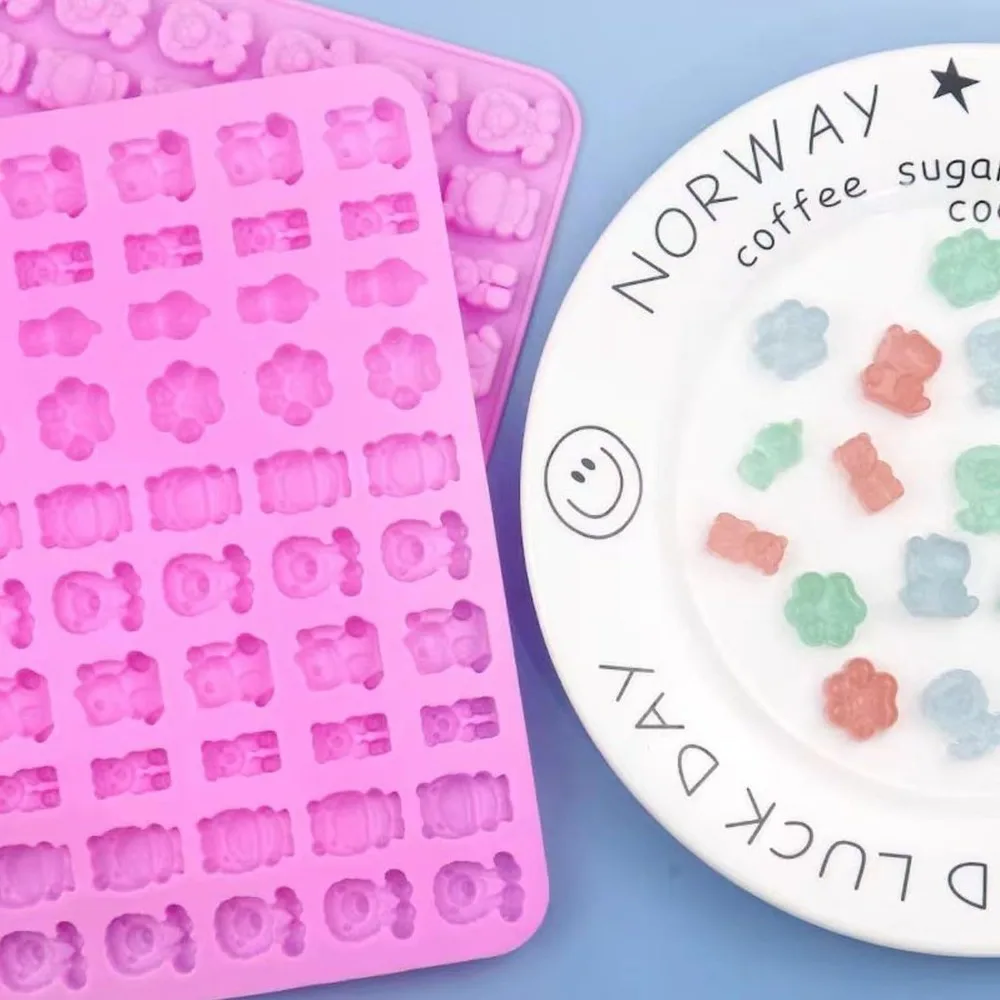 5Pcs Candy Silicone Moulds wit - Gummy Candy recension och pris