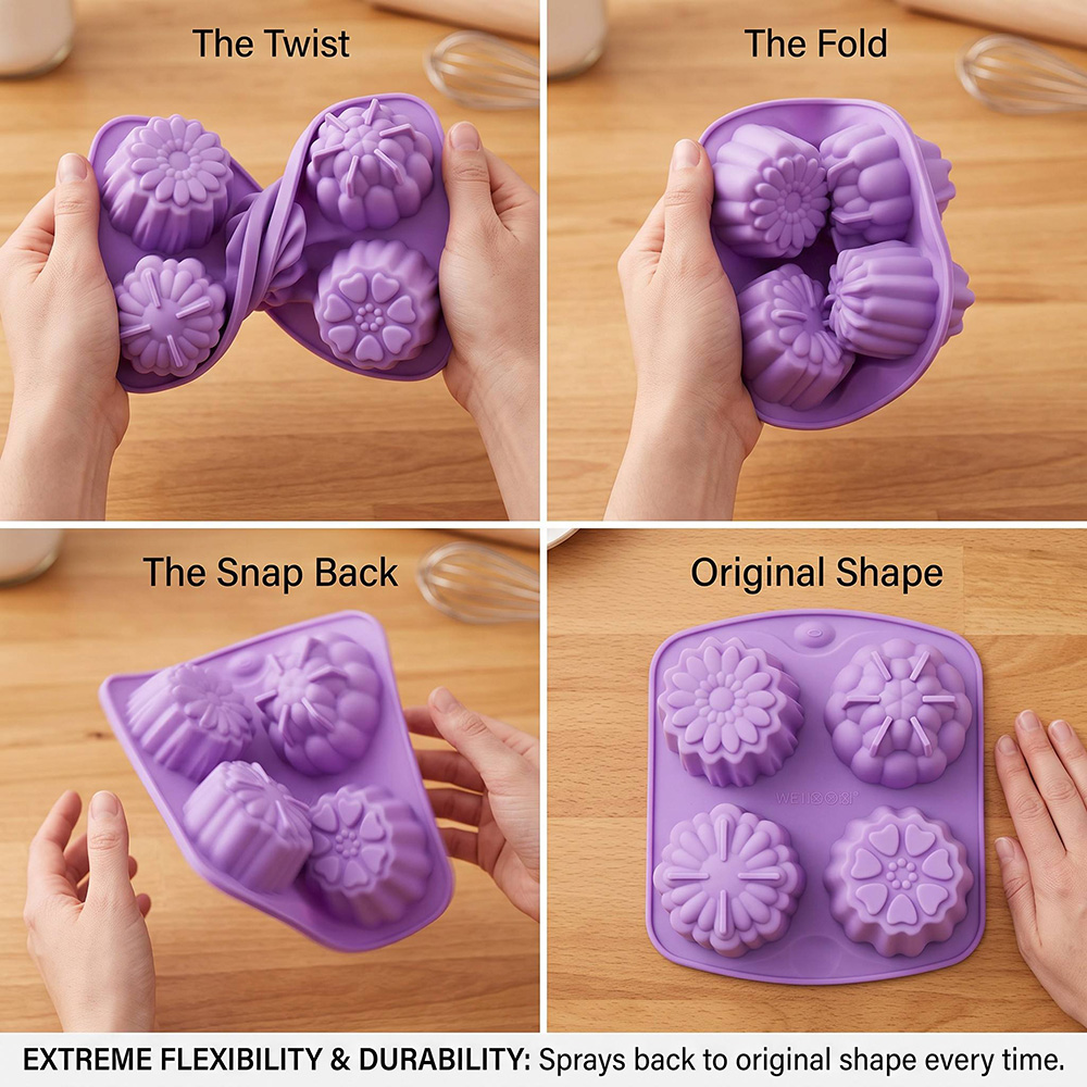 BPA Free 4-Hole Flower Shaped  - Healthy Snacks Food recension och pris